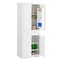 72 Inch Freestanding Kitchen Pantry Cabinet 4 Doors Storage Cupboard Shelves Drawer-White